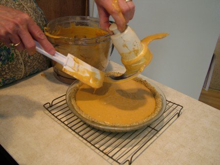 Pouring Filling into Crust