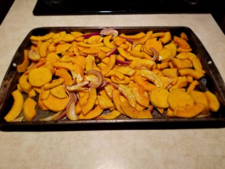 Roasted Squash and Onions