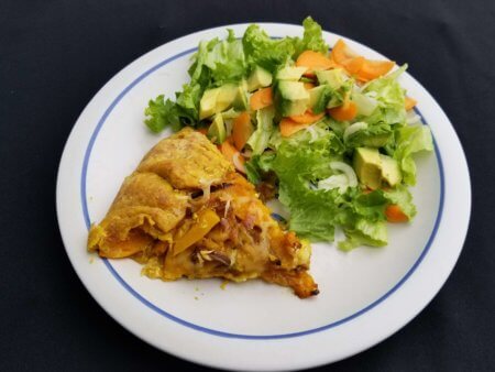 Squash Galette with Salad